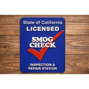 State of California Licensed Smog Check Road Sign Inspection Repair Station